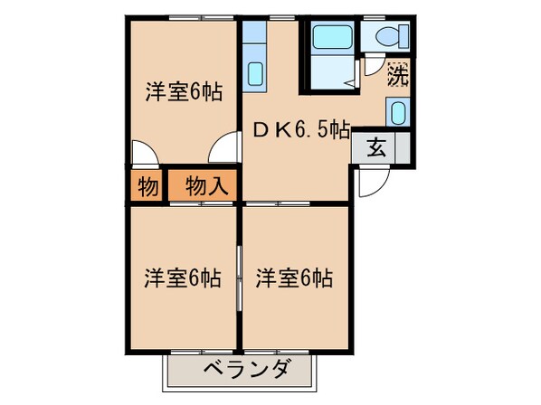 中原ハイツⅡの物件間取画像